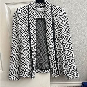 Calvin Klein Geometric Black and White jacket